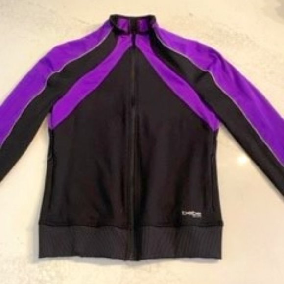 Vintage Small Bebe Sport Black with purple and silver details Jacket - Picture 1 of 13